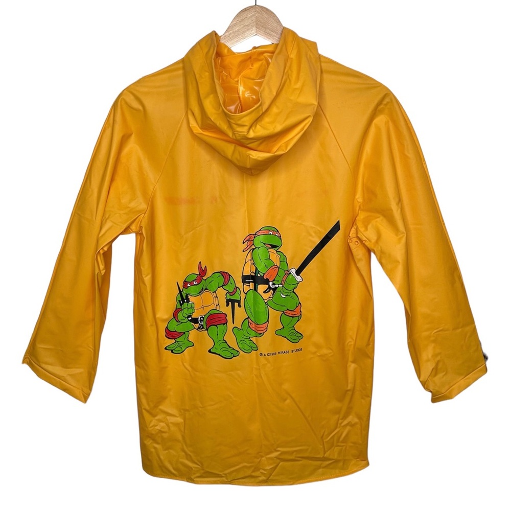 Vintage 80s Teenage Mutant Ninja Turtles Children’s Raincoat Size 10 Large